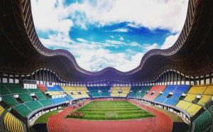 pertandingan di stadion patriot